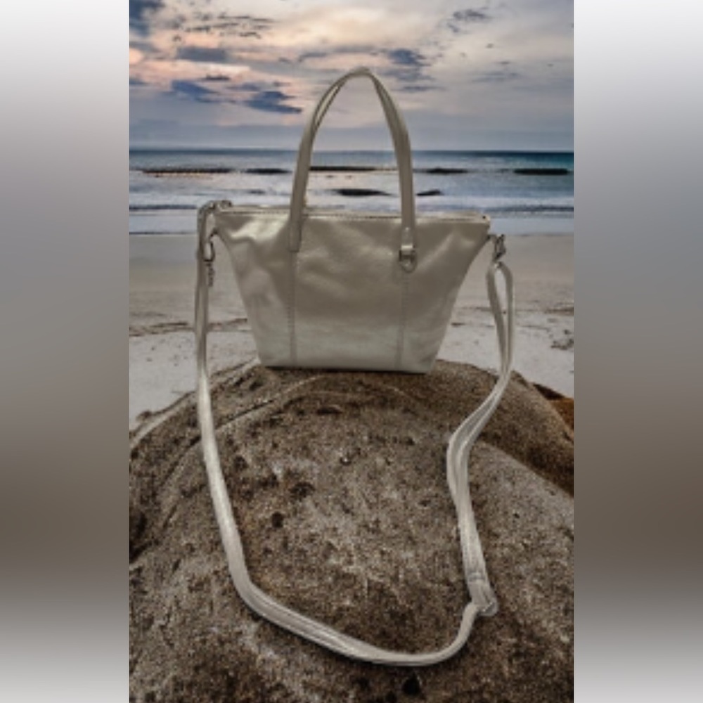 Hobo Kingston Mini Tote Bag Color Silver - Picture 1 of 12